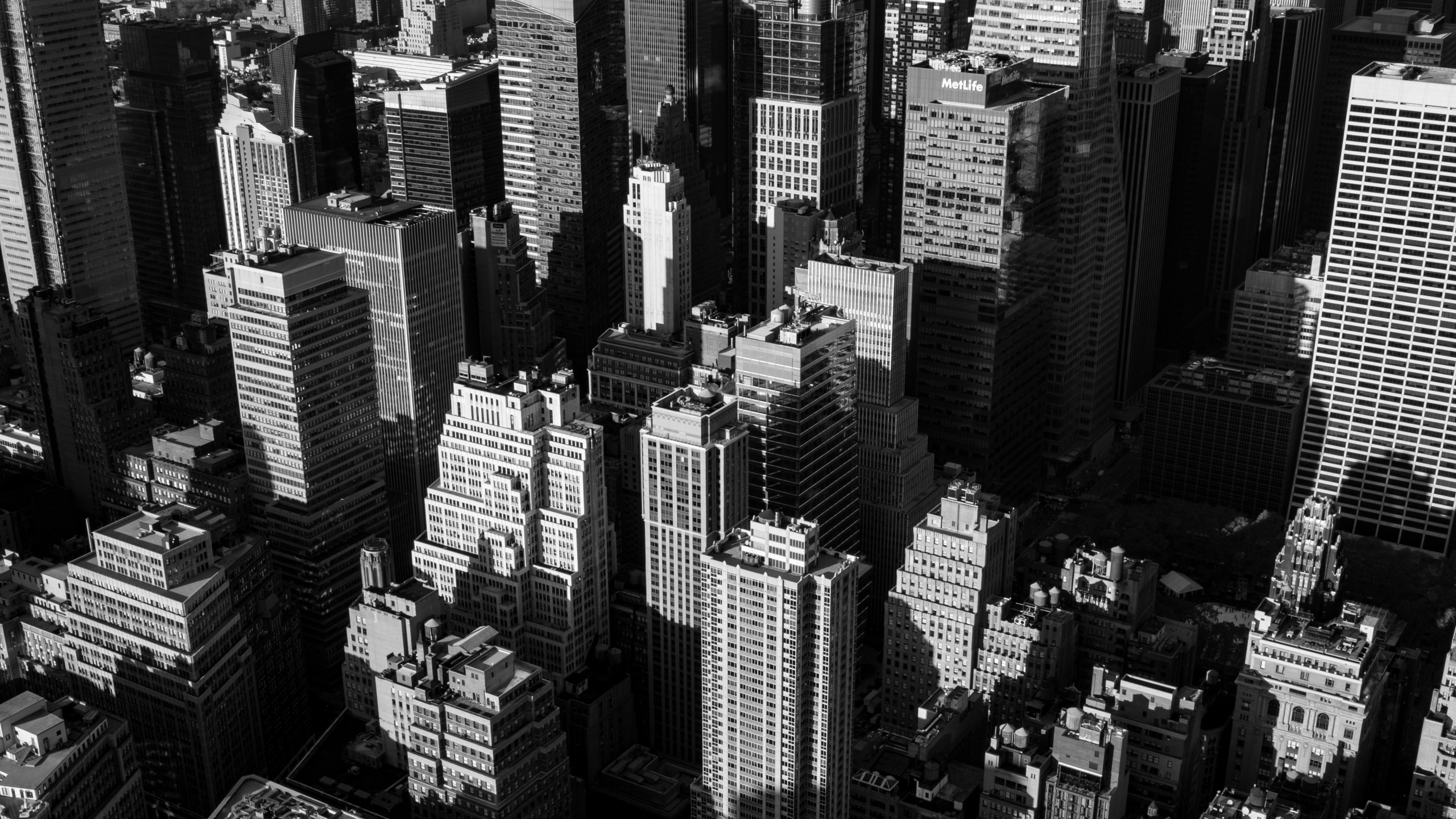Нью-Йорк Сити Манхэттен черно белый