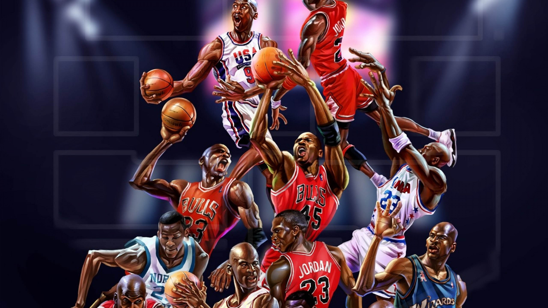 Обои 1920x1080 Баскетбол, баскетболист, команда, игрок, командный вид спорт...