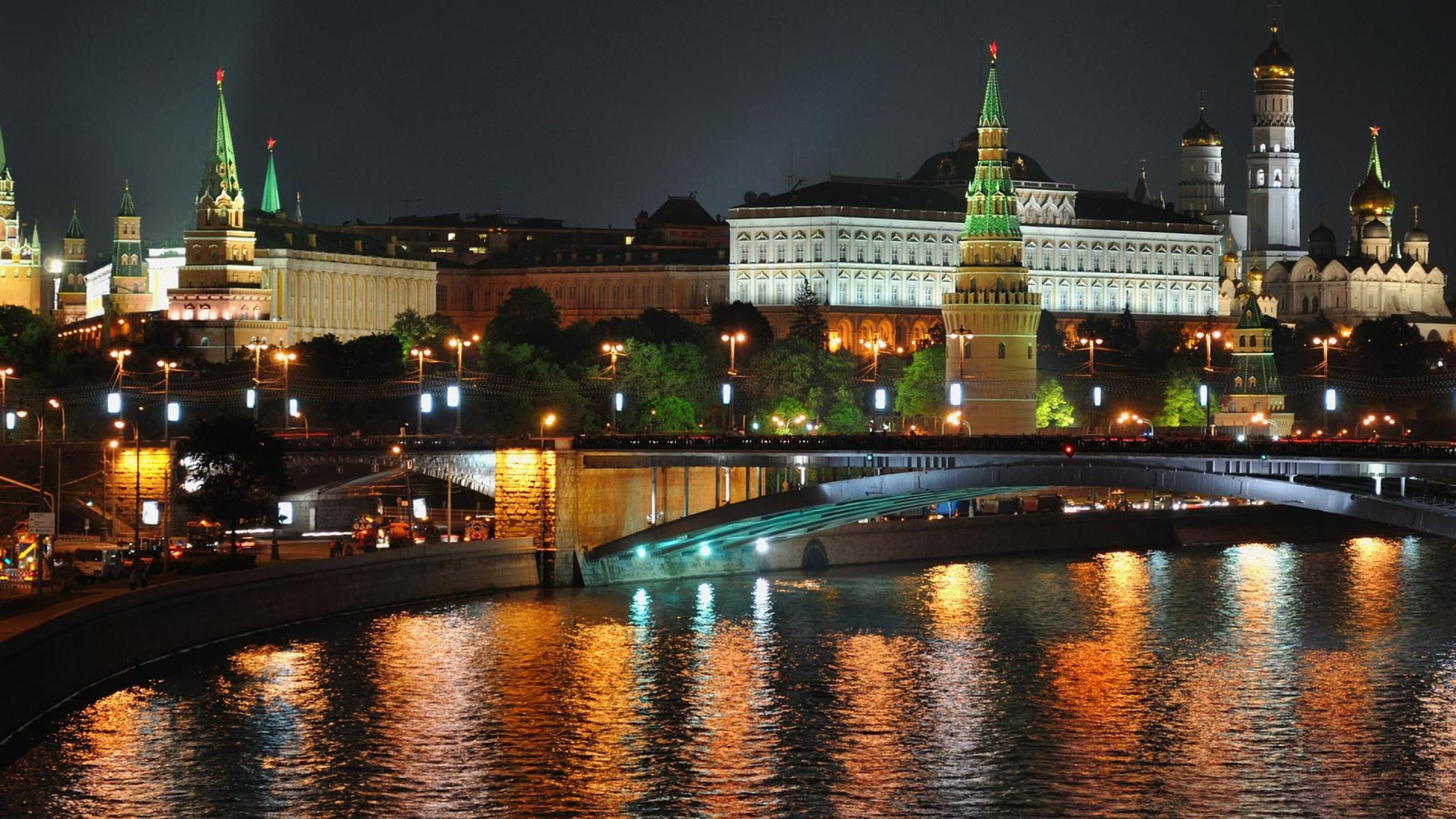 Ночная Москва обои
