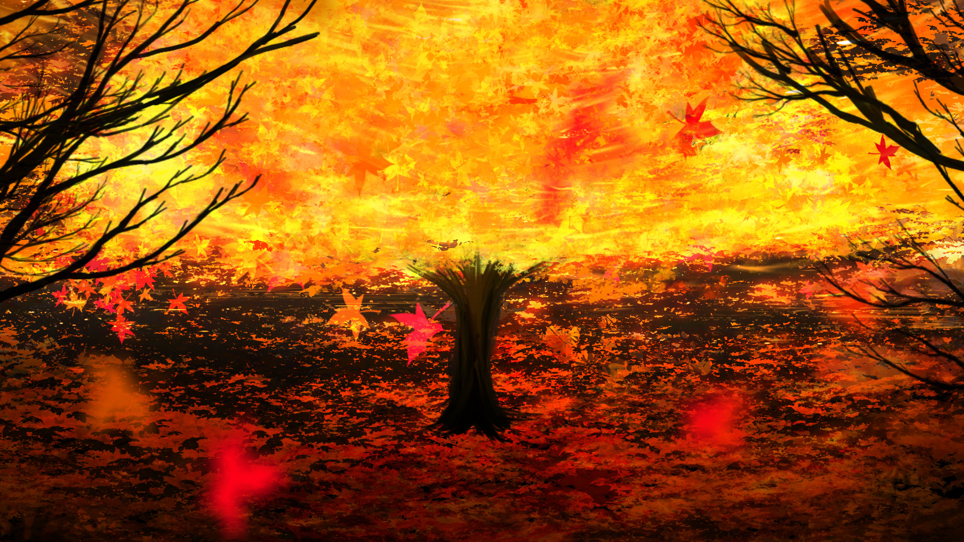 Огненное дерево фэнтези