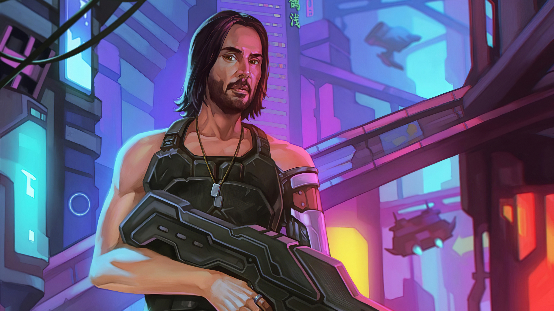 Картины киберпанк 2077