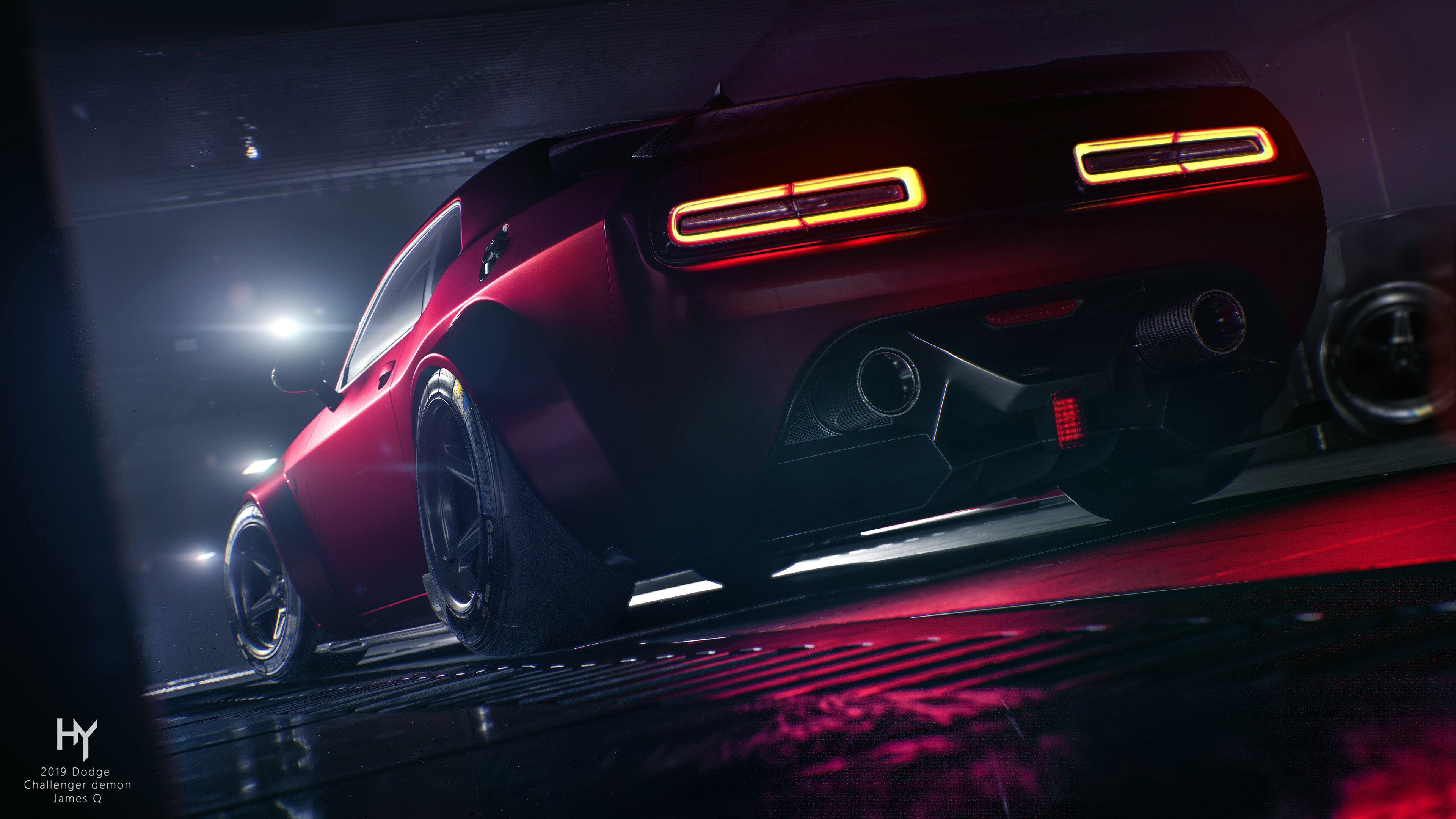 Dodge Challenger srt Demon 4k