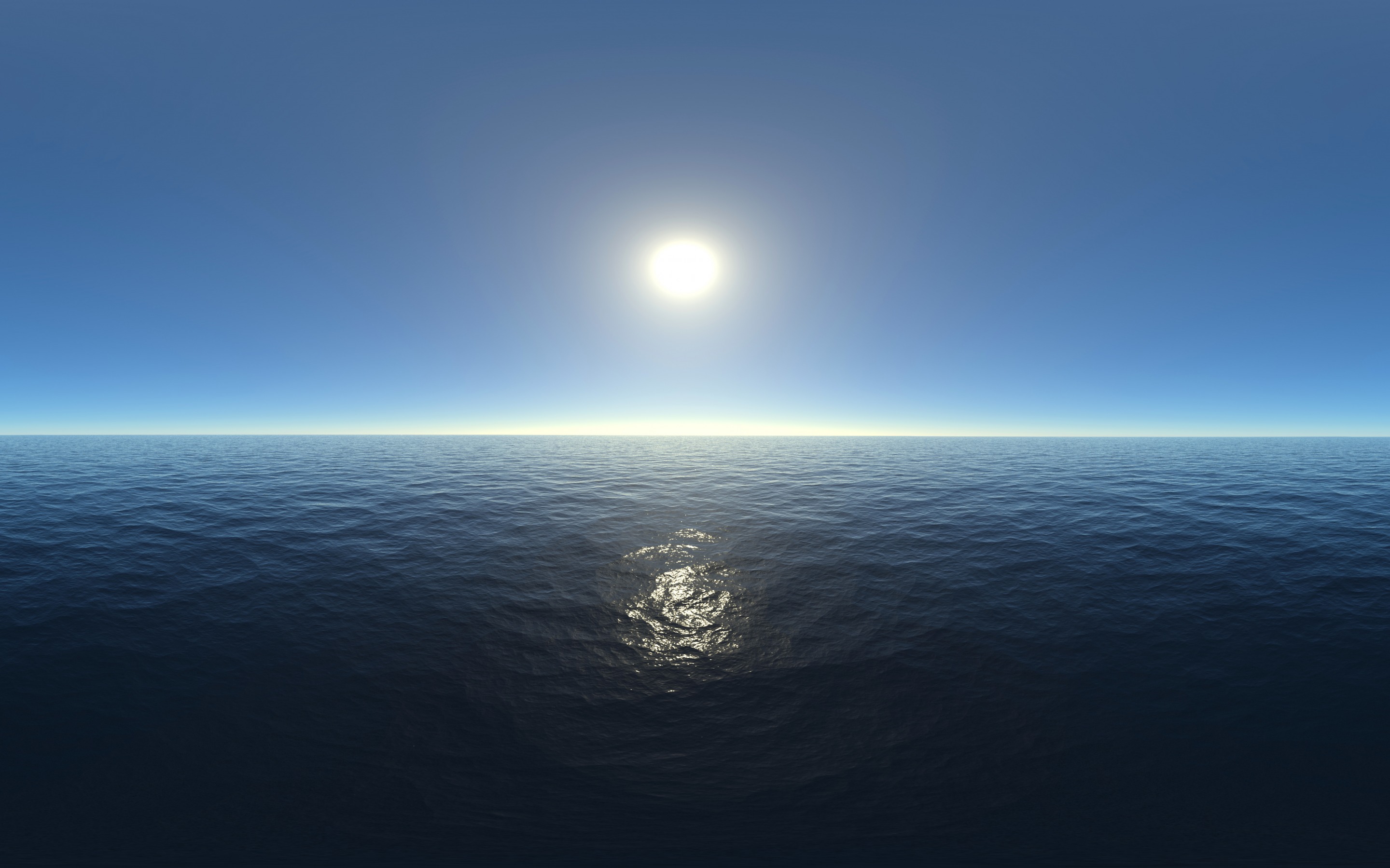 Земля на горизонте в море