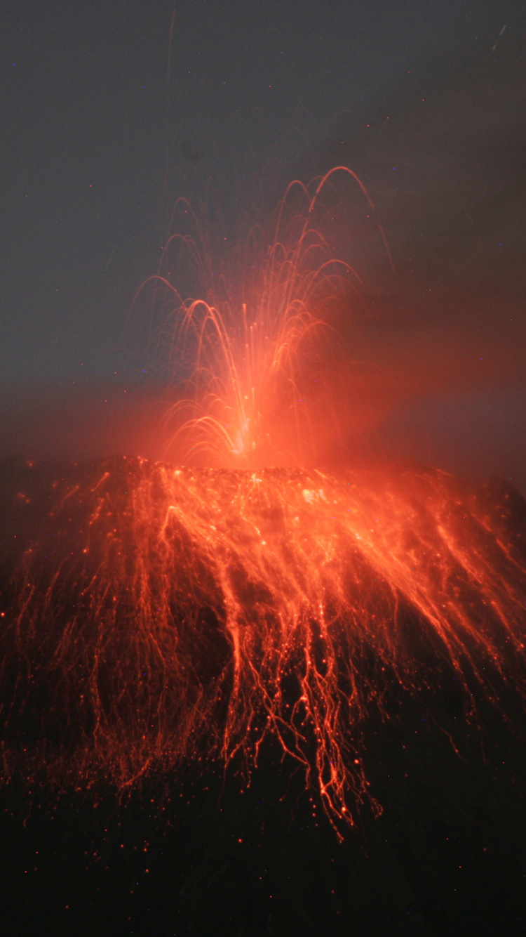 Обои типы вулканических извержений, вулкан, вулканического рельефа, лава, купол лавы в разрешении 750x1334