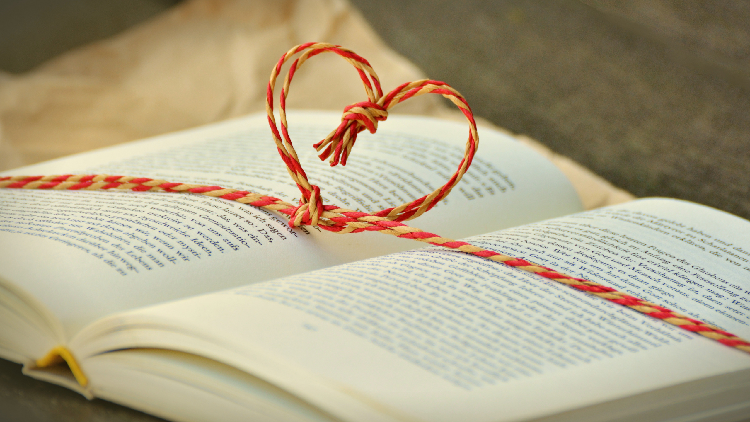 Обои книга, литература, письмо, текст, сердце в разрешении 2560x1440