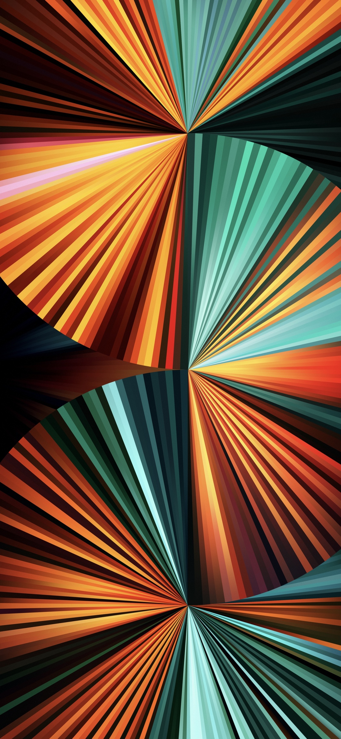 Обои Light green fan wallpaper for iPad Pro 12.9″ в разрешении 1125x2436