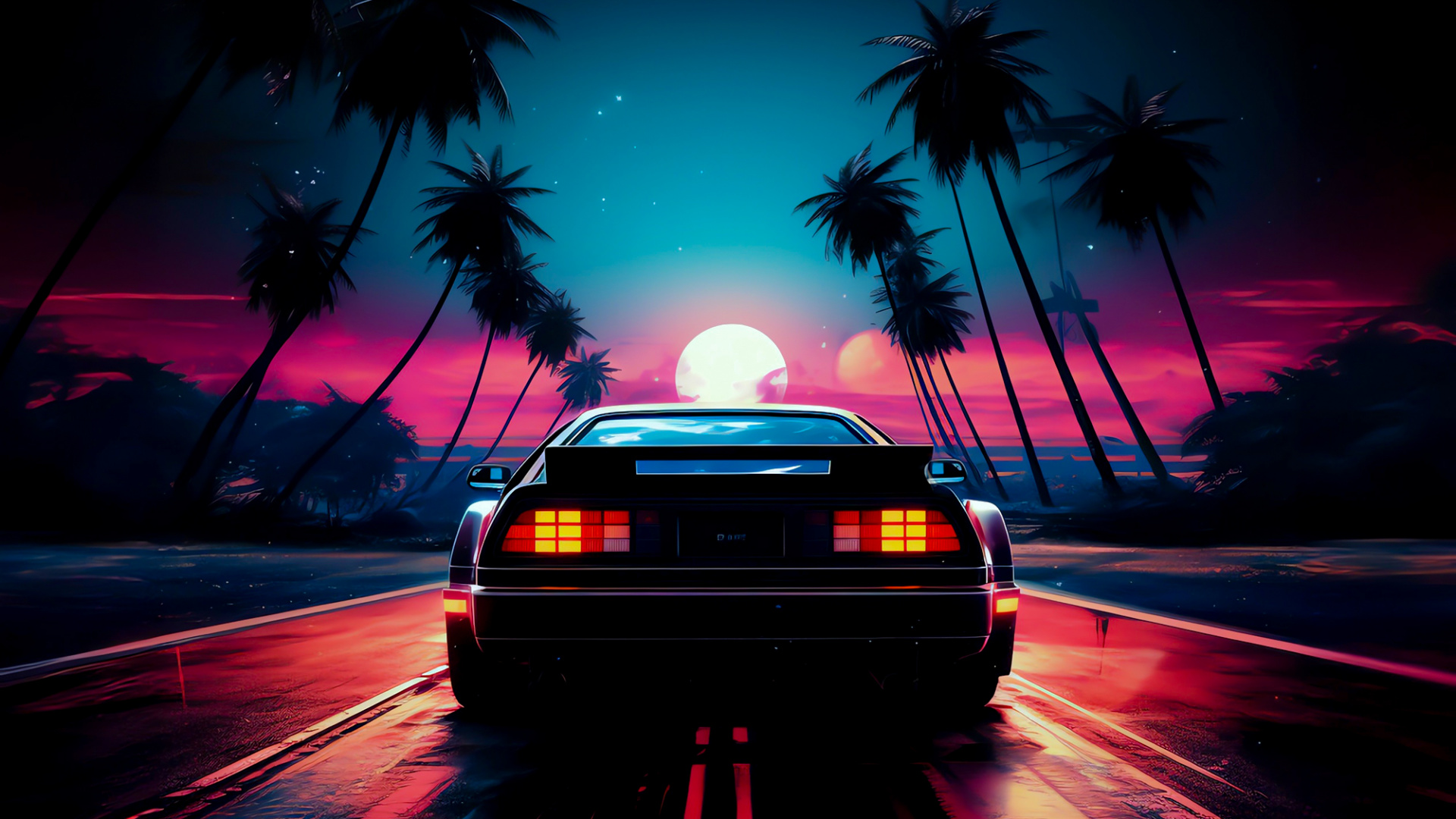 Обои легковые автомобили, облако, автомобильное освещение, дерево, сумрак в разрешении 1920x1080