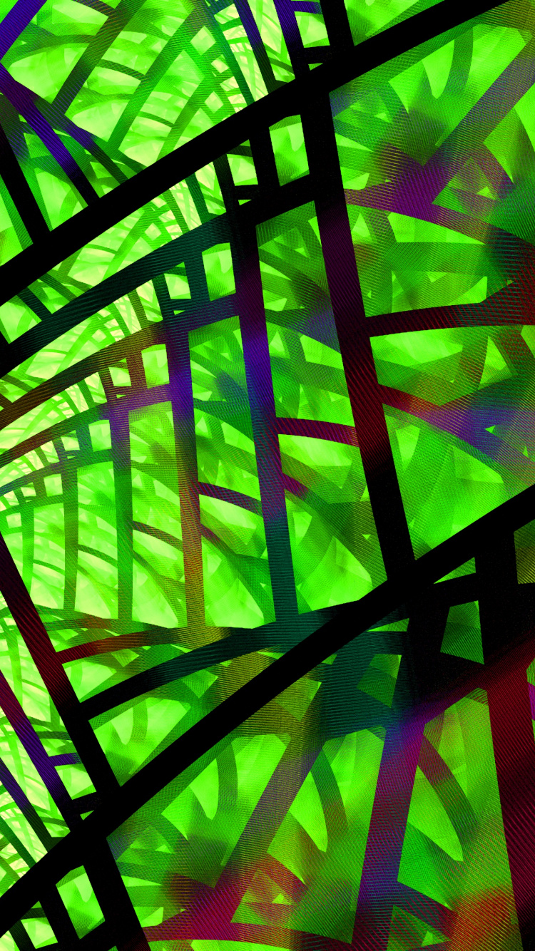 Обои психоделическое искусство, зеленый, узор, симметрия, психоделия в разрешении 750x1334