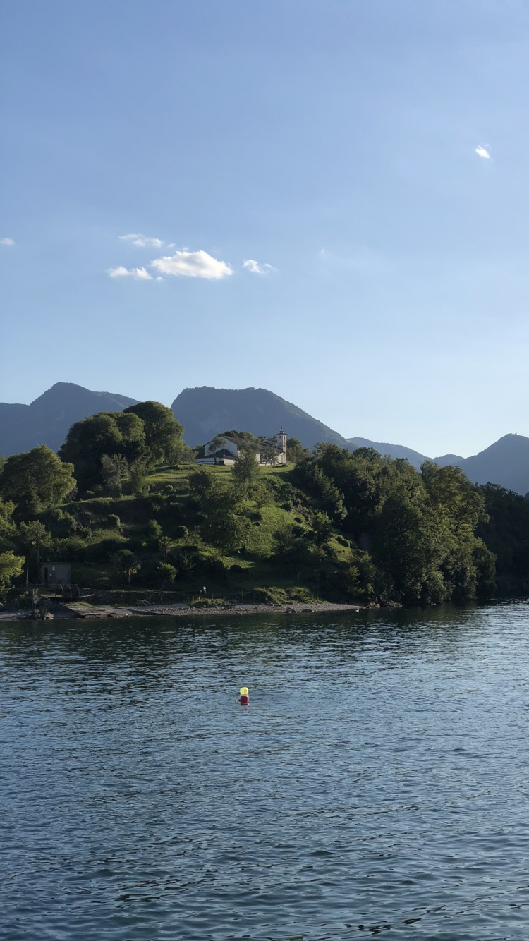 Обои Обермаубах, водоем, горный рельеф, природа, растительность в разрешении 750x1334