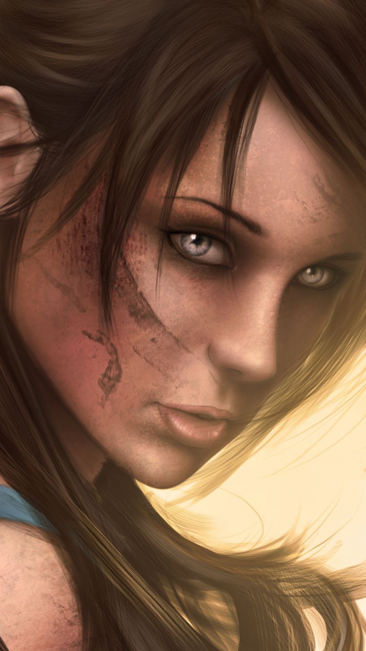 Обои лары крофт, Лара Крофт расхитительница гробниц, волосы, лицо, красота в разрешении 720x1280