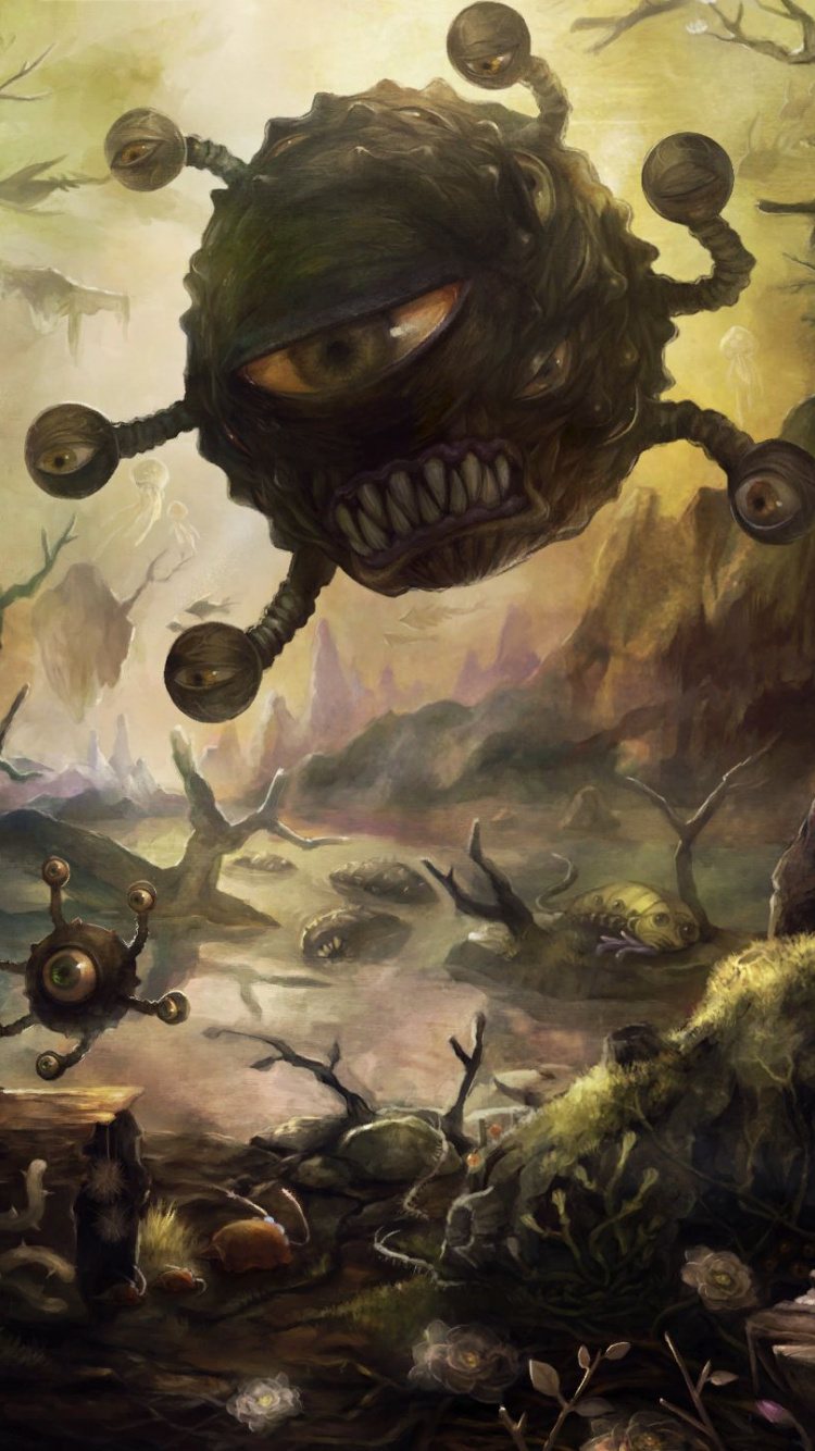 Обои Dragons Crown, живопись, арт, мифология, игра в разрешении 750x1334