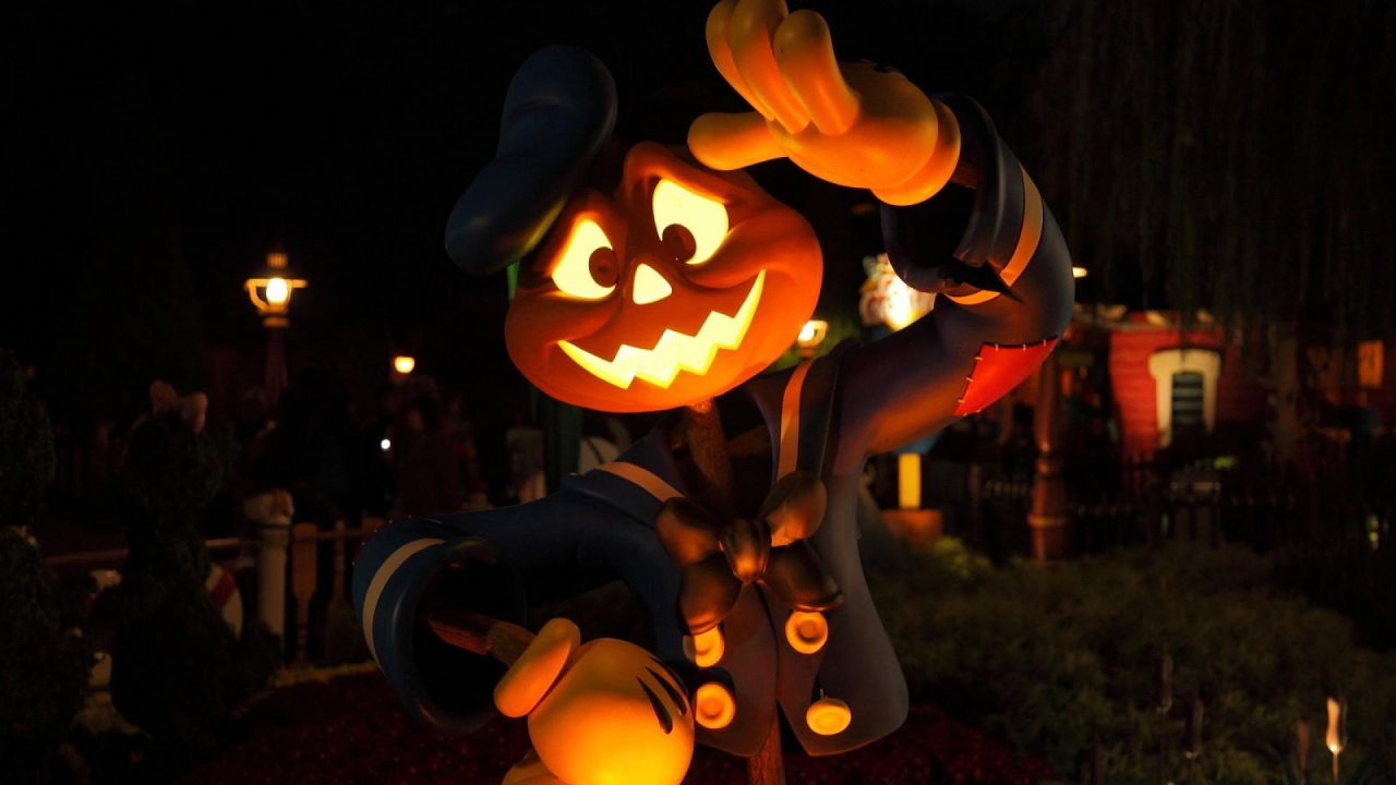 Обои калебас, резьба, Хэллоуин, ночь, тьма в разрешении 1280x720