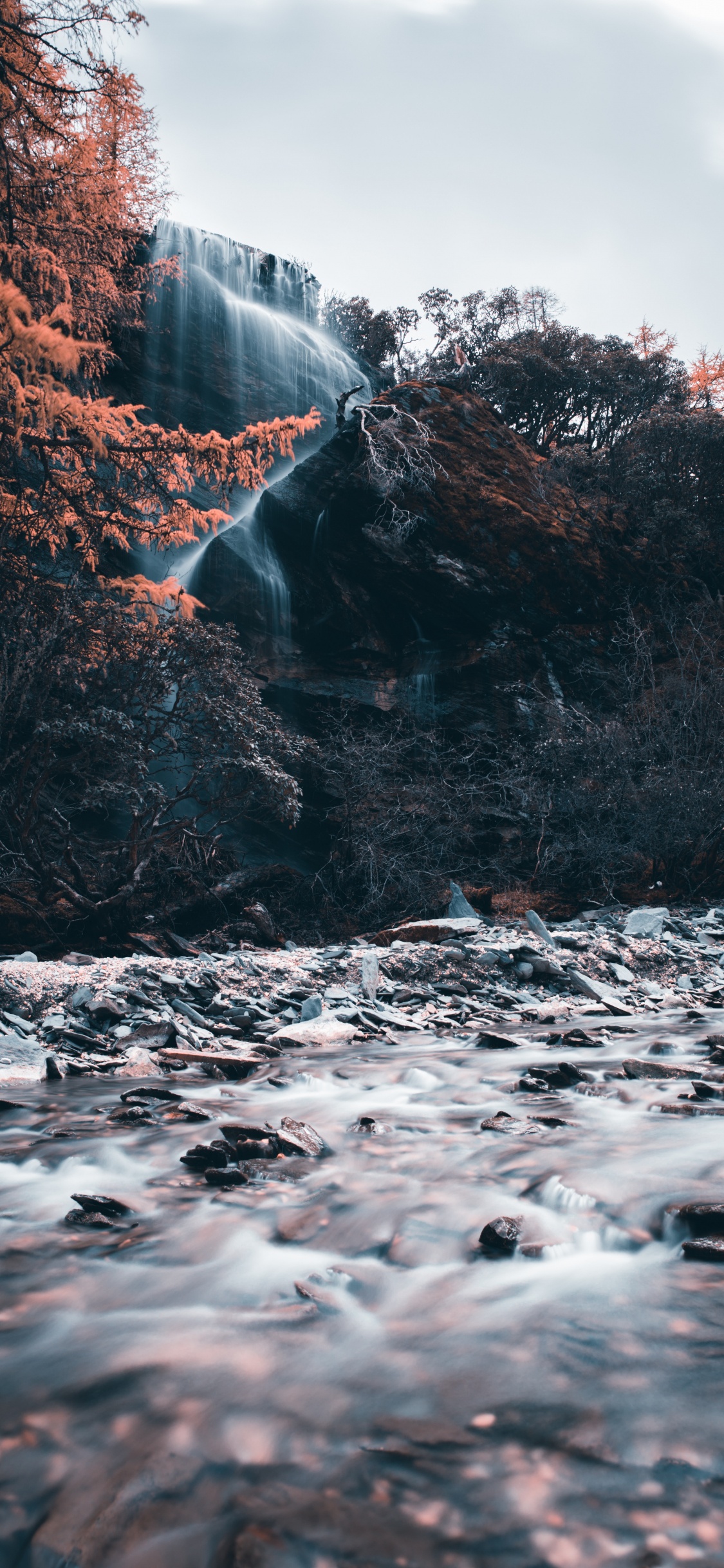 Обои гидроресурсы, местность, реки, дикая местность, водоем в разрешении 1125x2436