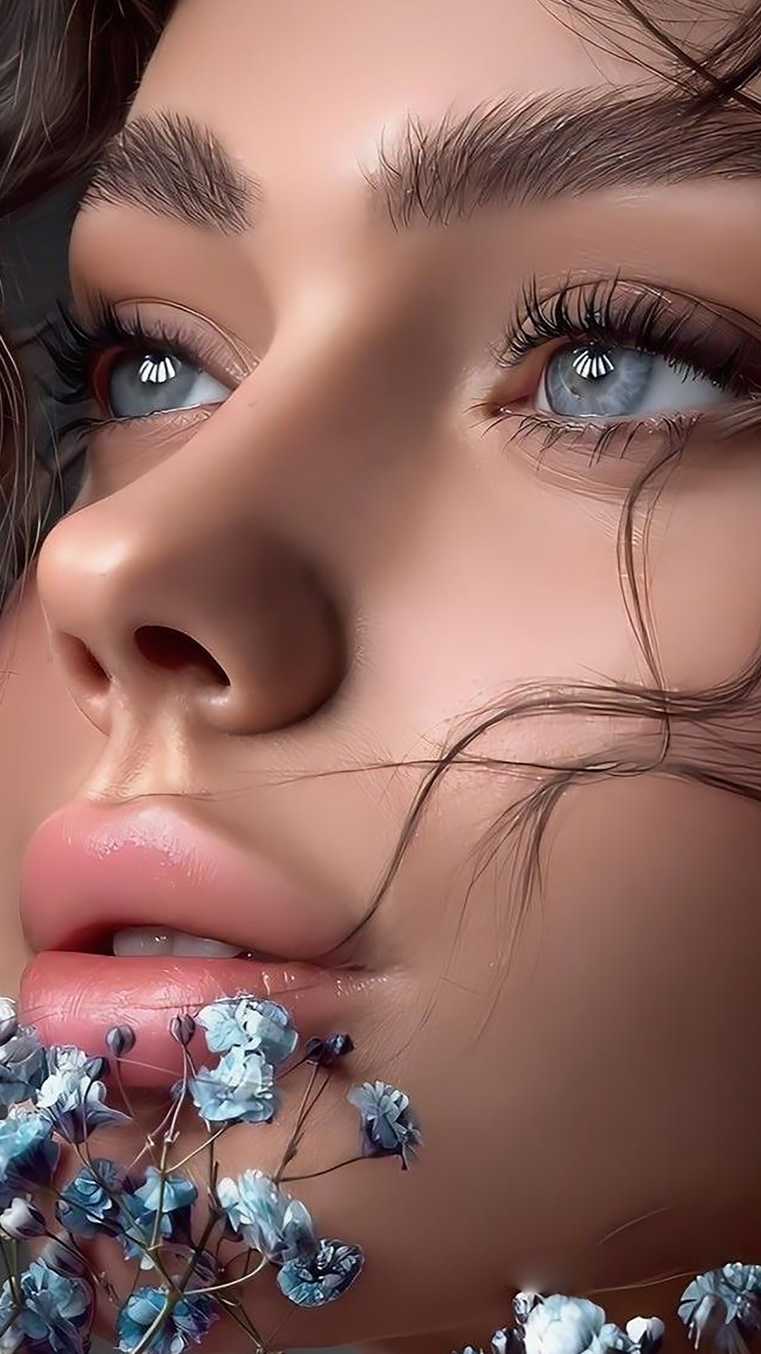 Обои красота, нос, щека, кожа, губа в разрешении 1080x1920