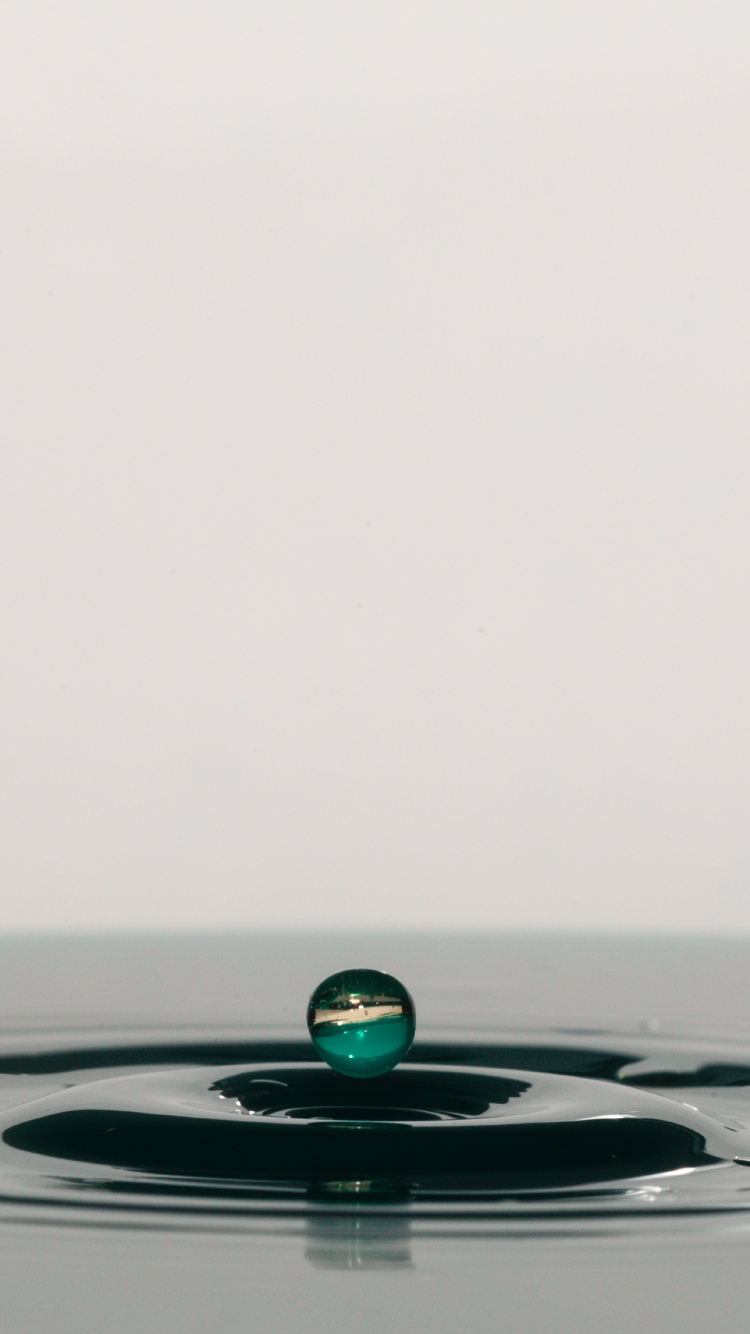 Обои вода, жидкий, падение, зеленый, гидроресурсы в разрешении 750x1334