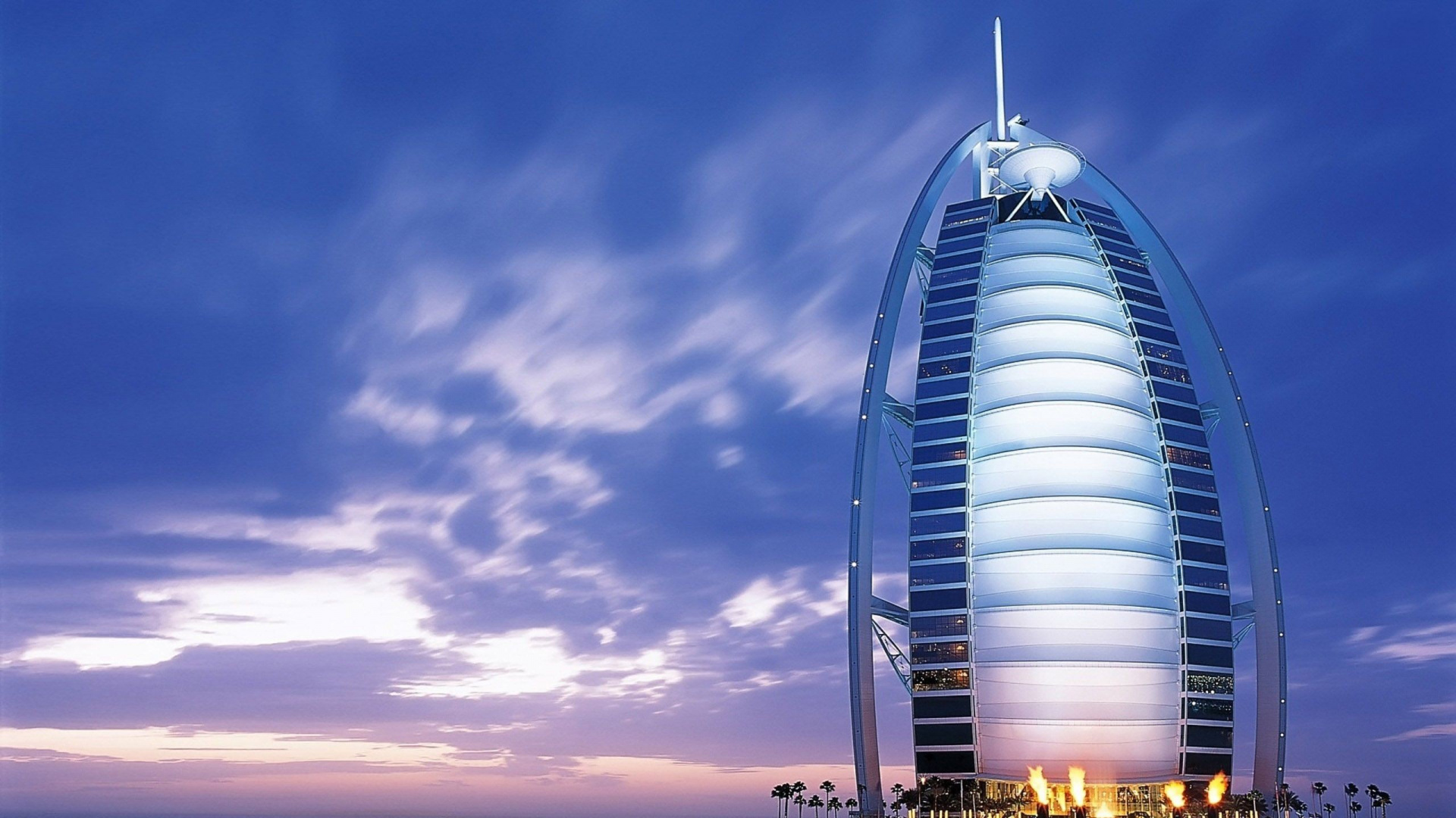 Обои Бурдж Аль араб, Бурдж Халифа, ориентир, вышка, башня в разрешении 1920x1080