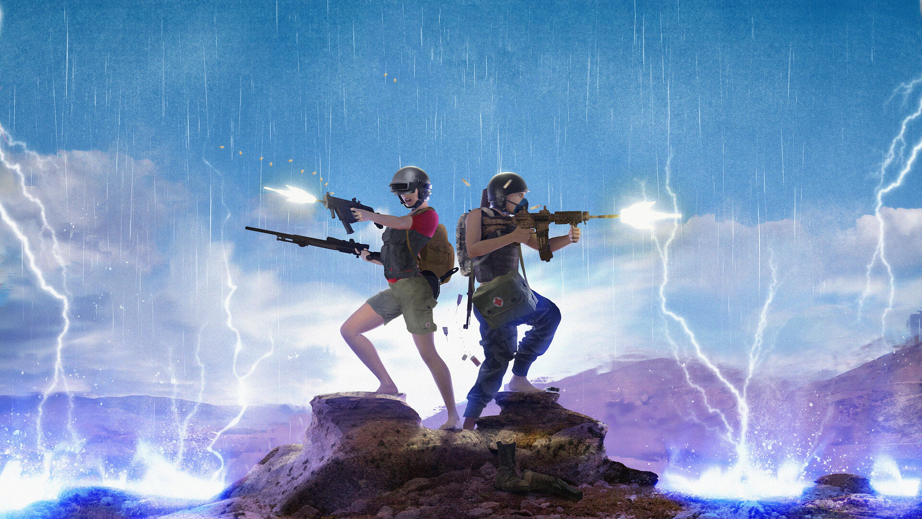 Обои фан арт, арт, облако, мир, пейзаж в разрешении 3840x2160