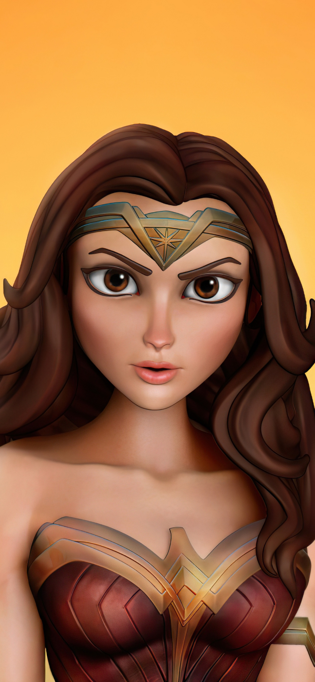 Обои чудоженщина, супергерой, Супермен, лоб, волосы в разрешении 1242x2688