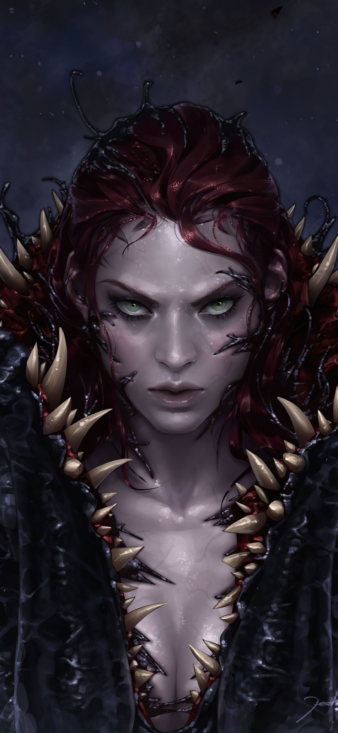 Обои вариант яда мэри джейн, Мэри Джейн Уотсон, Эдди Брок, Донни Кейтс, веном в разрешении 1125x2436