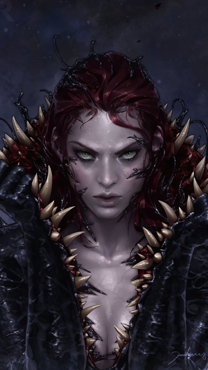 Обои вариант яда мэри джейн, Мэри Джейн Уотсон, Эдди Брок, Донни Кейтс, веном в разрешении 720x1280