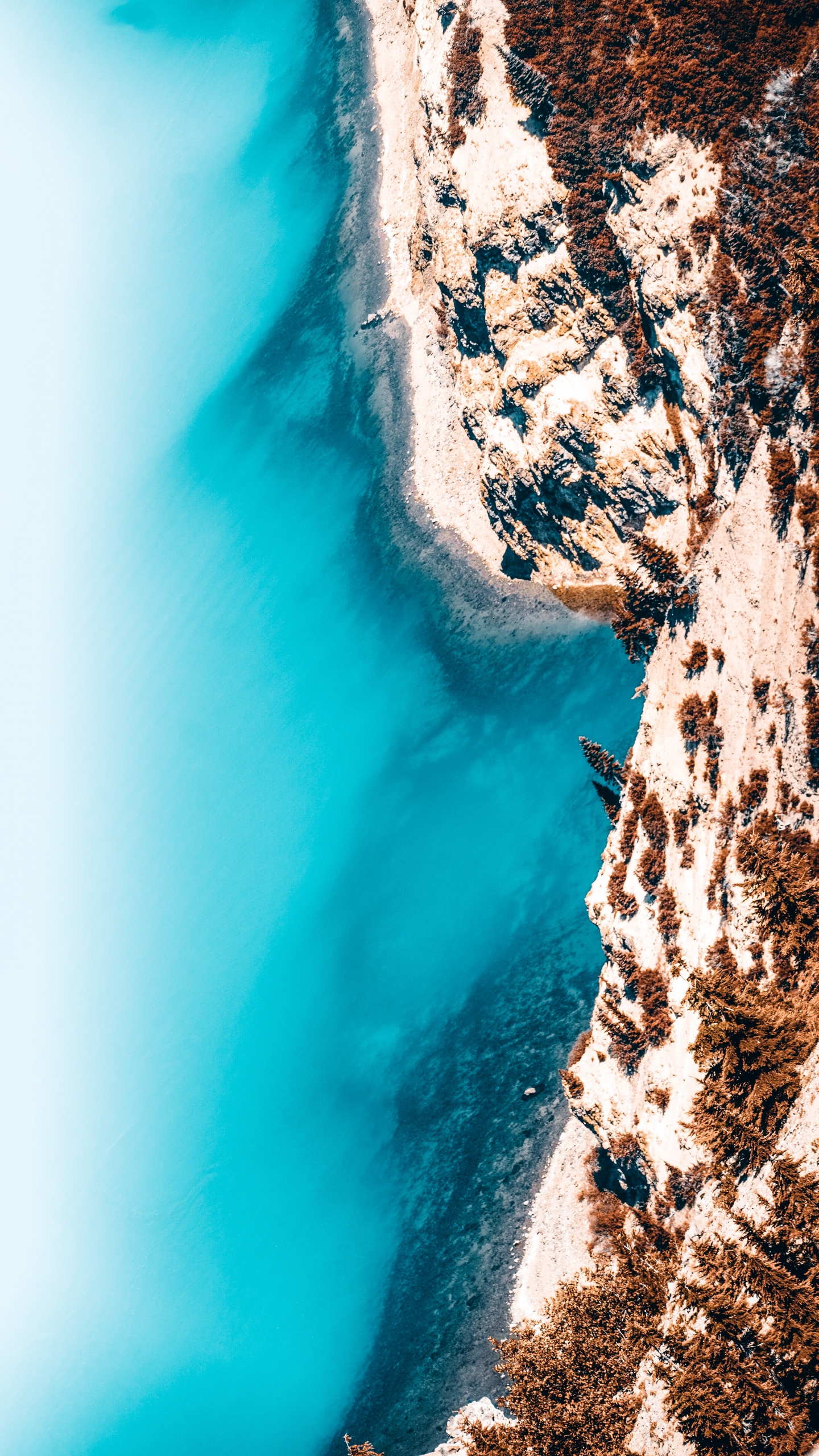 Обои вода, пейзаж, море, лазурный, водоток в разрешении 1440x2560