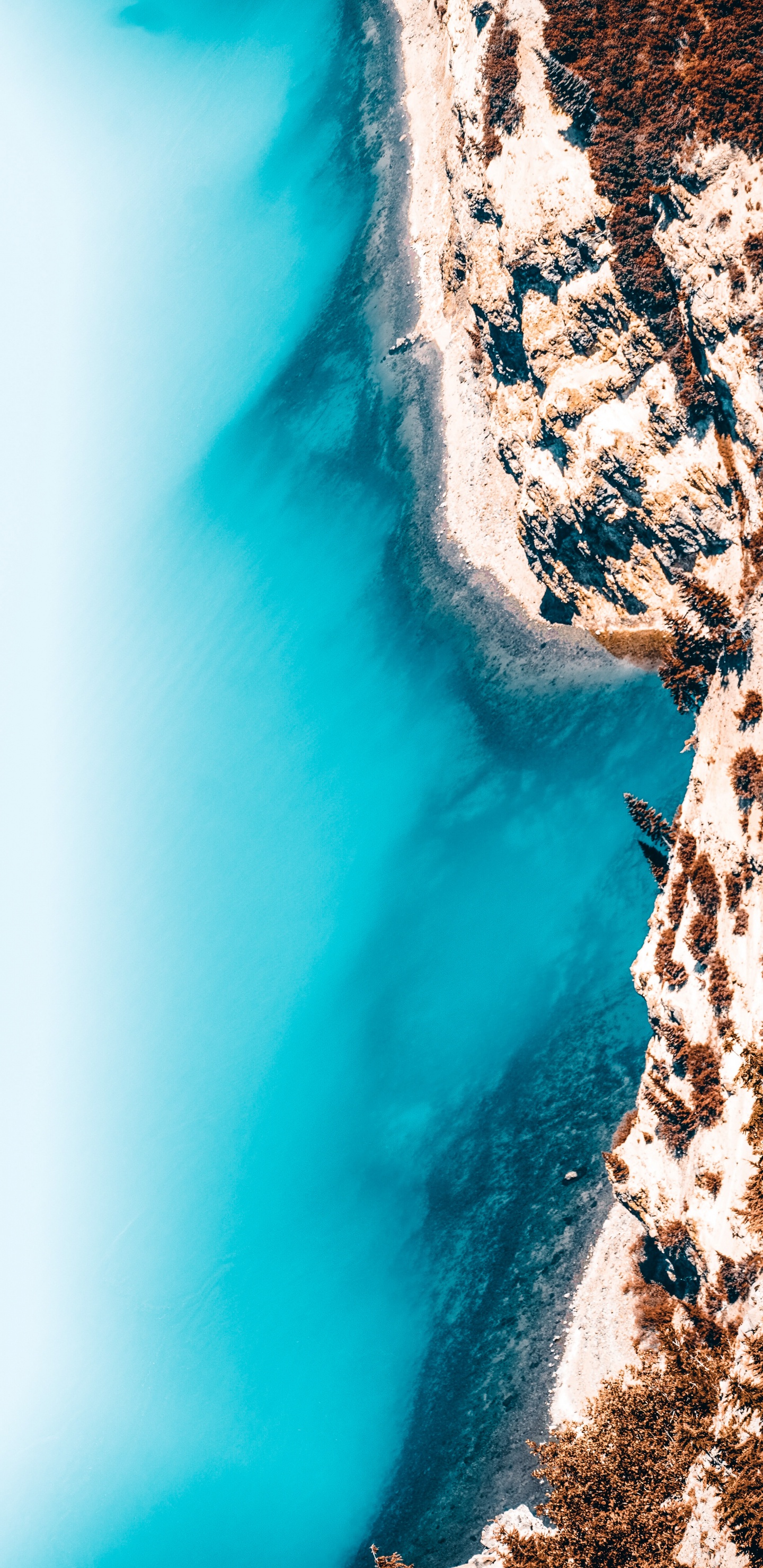 Обои вода, пейзаж, море, лазурный, водоток в разрешении 1440x2960