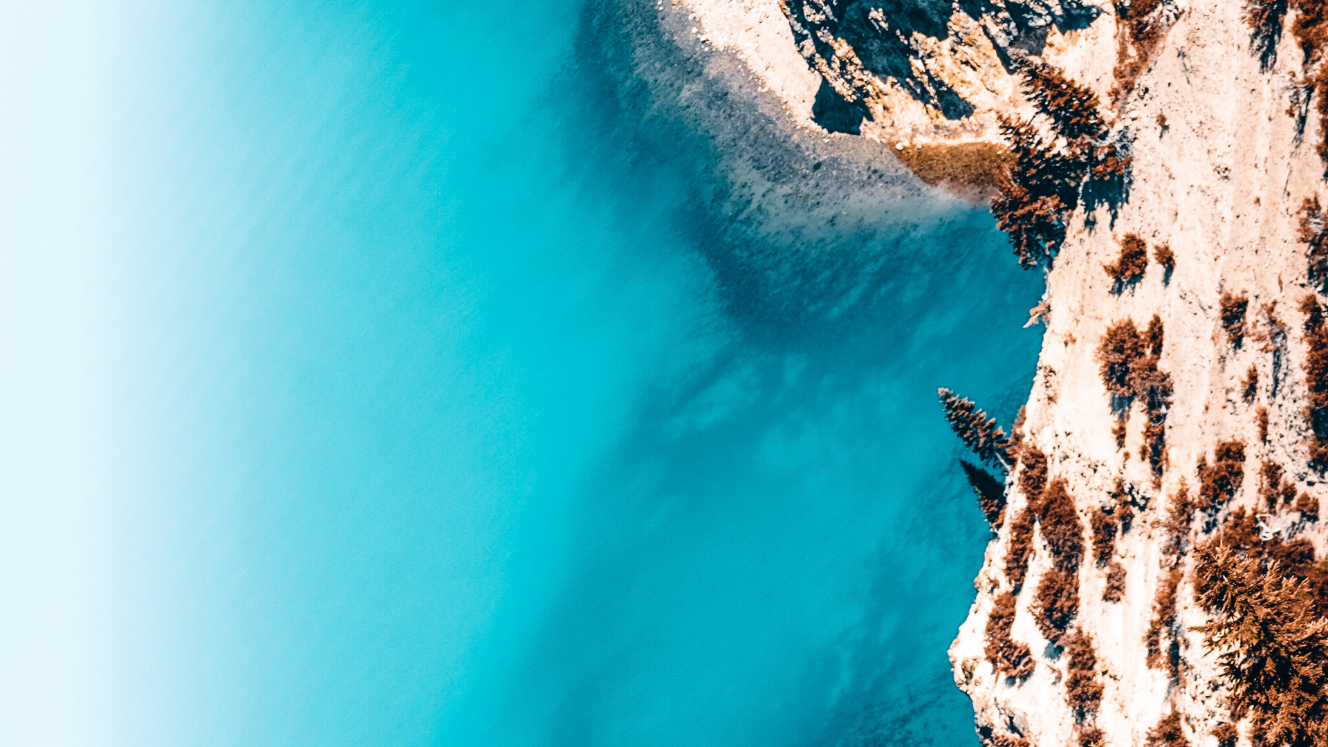 Обои вода, пейзаж, море, лазурный, водоток в разрешении 1920x1080