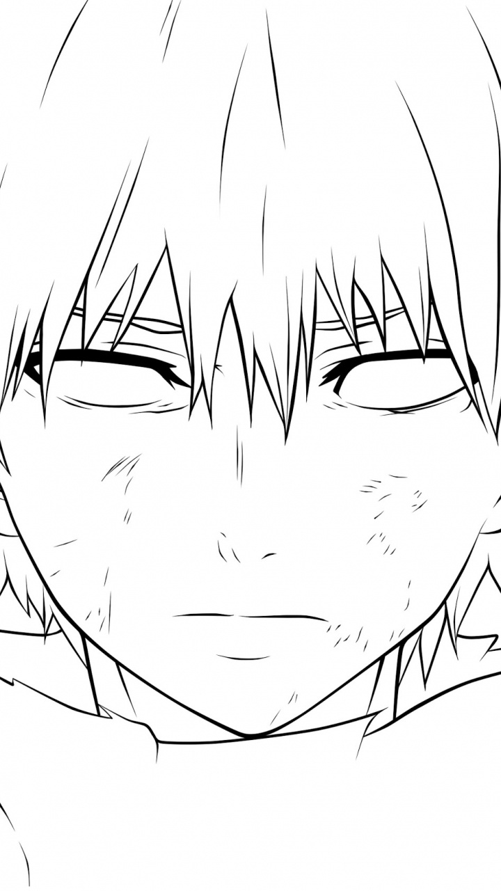 Обои Кен kaneki, Токио вурдалак, рисование, книжка-раскраска, аниме в разрешении 720x1280