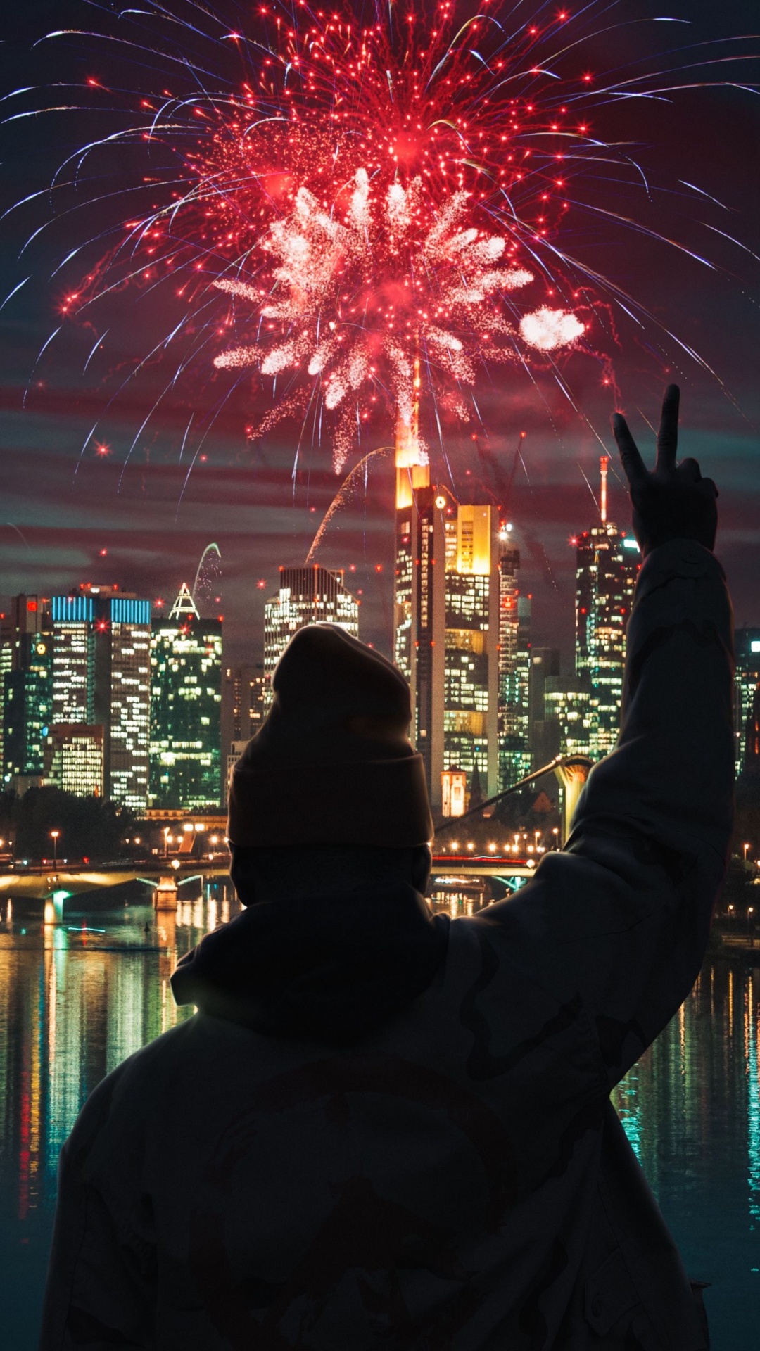 Обои Башня Коммерцбанка, Кэт Кэролайн, небоскреб, городской пейзаж, здание в разрешении 1080x1920