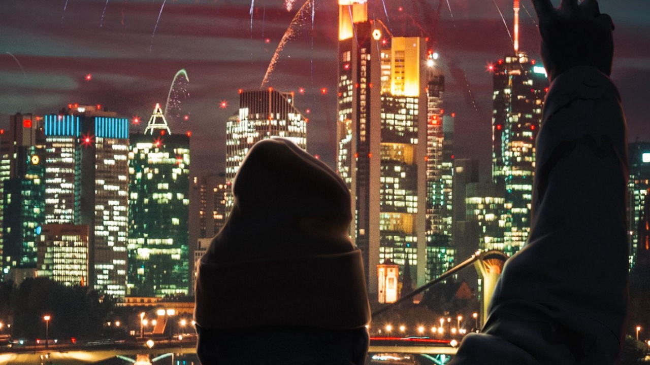 Обои Башня Коммерцбанка, Кэт Кэролайн, небоскреб, городской пейзаж, здание в разрешении 1280x720