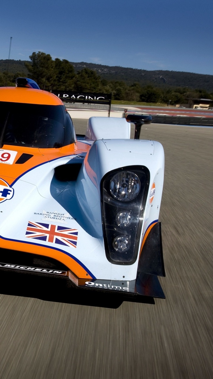 Обои Астон Мартин, гоночный автомобиль, спортивный гоночный автомобиль, спортивный прототип, Астон Мартин один 77 в разрешении 720x1280