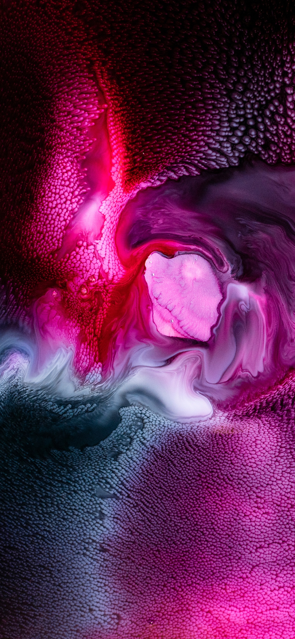 Обои арт, абстрактное искусство, красный цвет, розовый, пурпур в разрешении 1125x2436