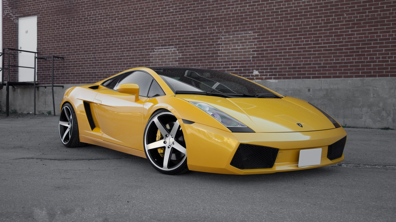 Обои lamborghini gallardo, Ламборджини, авто, спорткар, Ламборджини Галлардо ЛП560-4 в разрешении 1366x768