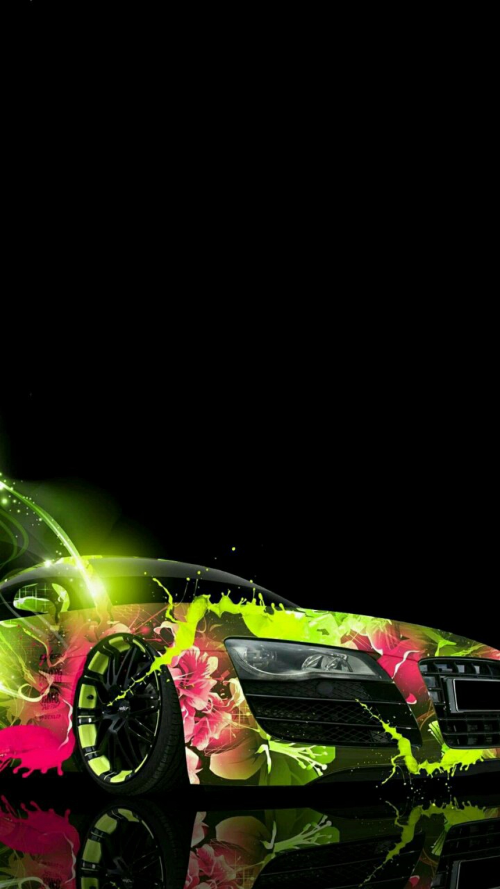 Обои красочный автомобиль, легковые автомобили, audi r8, спорткар, Ламборджини в разрешении 720x1280