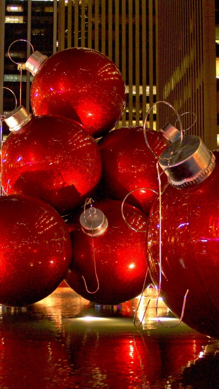 Обои Рождество в Нью-Йорке, Рождественский день, Рождество и курортный сезон, рождественский орнамент, Рождественские украшения в разрешении 720x1280