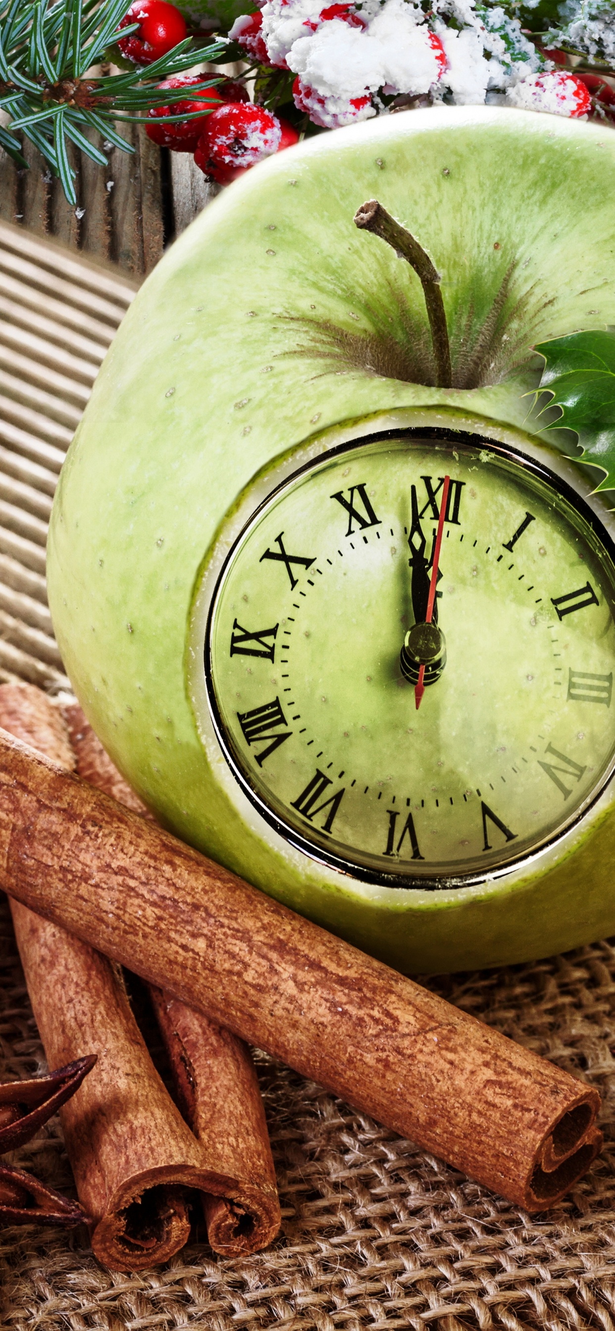 Обои Рождественский день, Новый год, праздник, канун Нового года, рождественский орнамент в разрешении 1242x2688