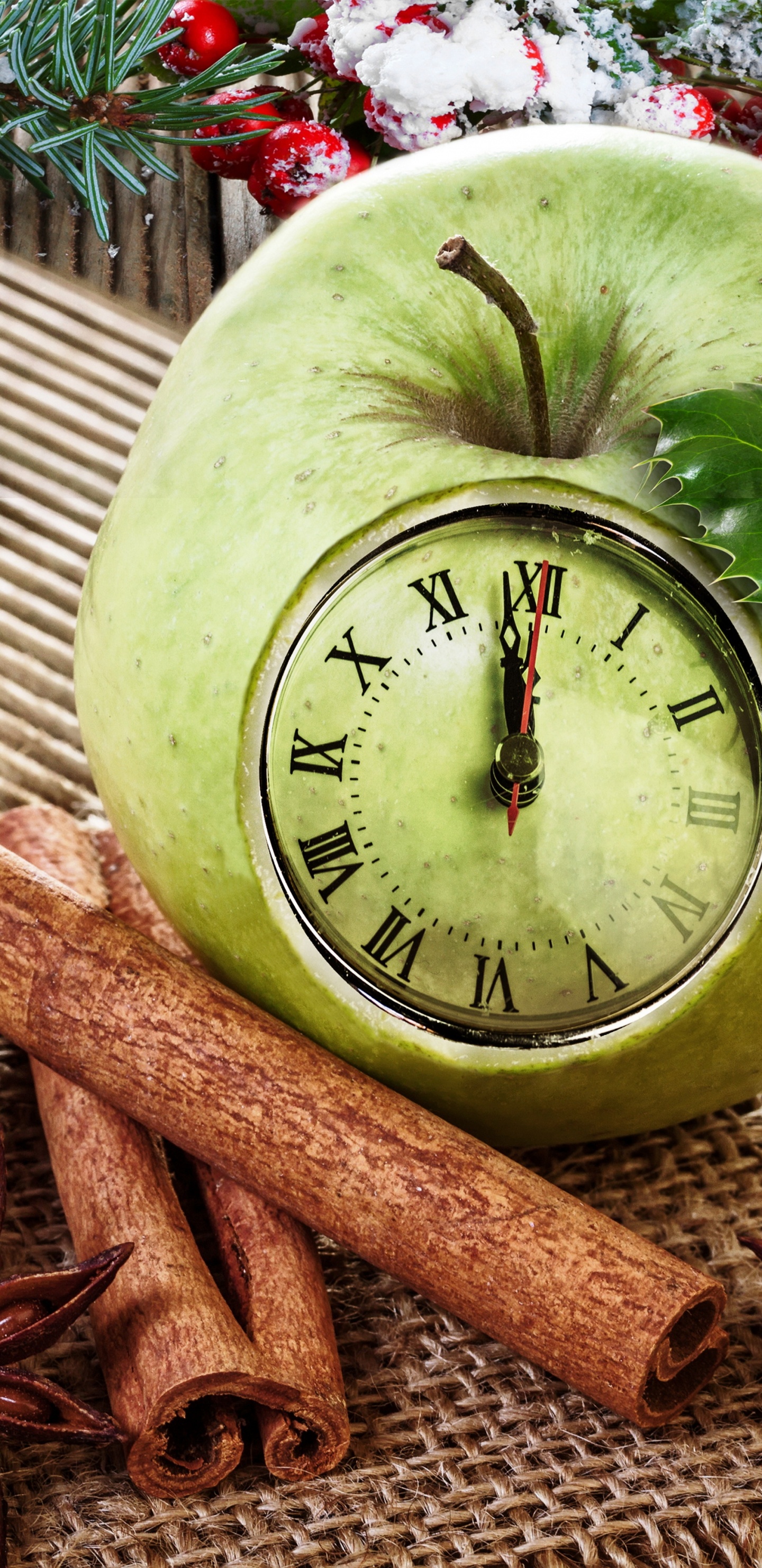 Обои Рождественский день, Новый год, праздник, канун Нового года, рождественский орнамент в разрешении 1440x2960