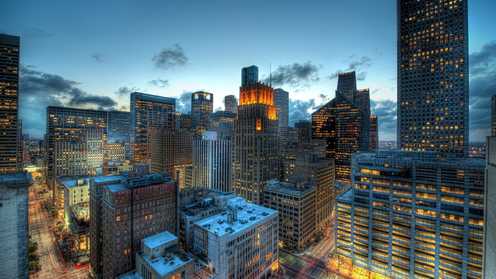 Обои городской район, город, городской пейзаж, небоскреб, небо в разрешении 1920x1080