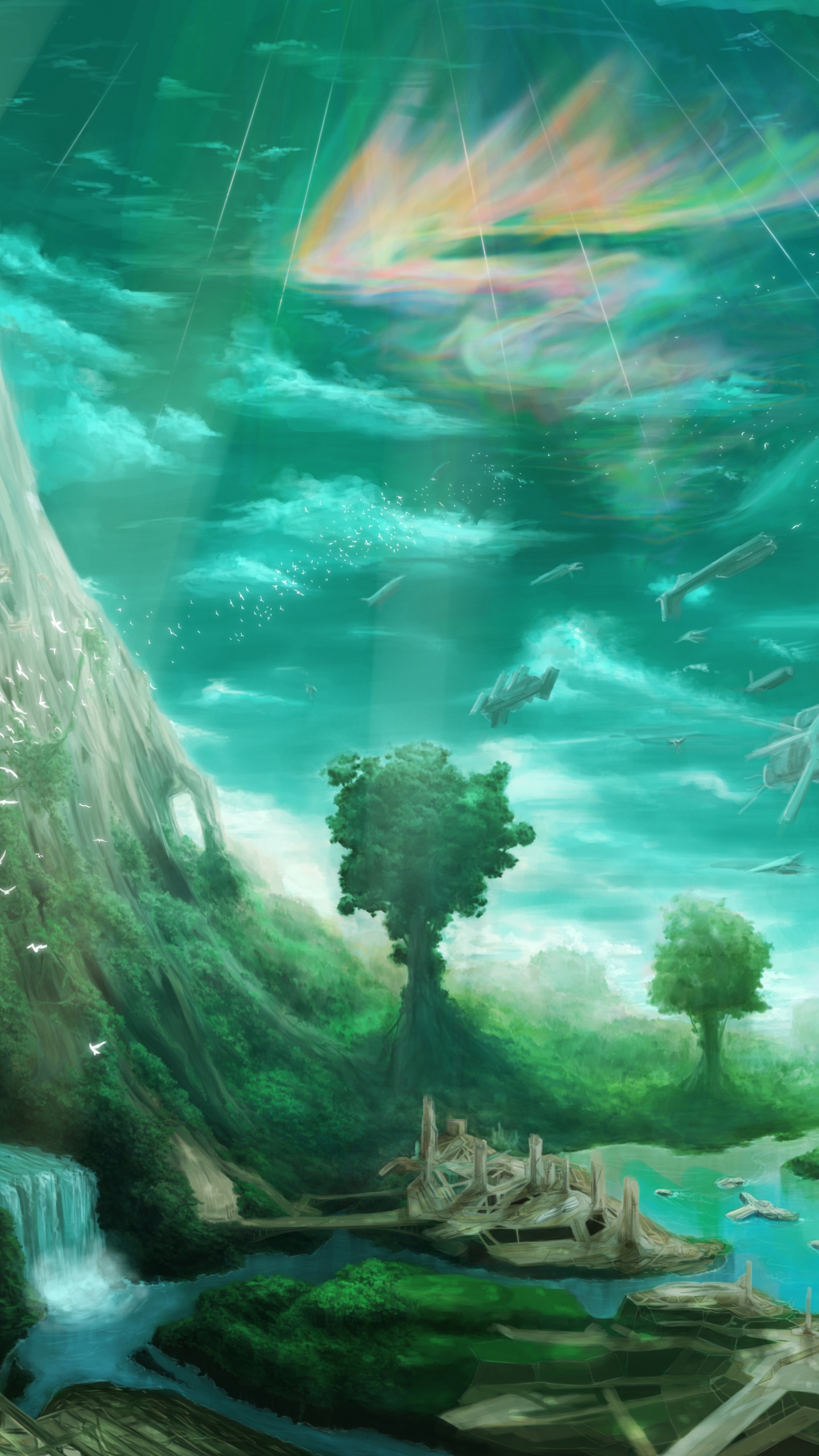 Обои природа, вода, водоток, биом, подземные воды в разрешении 1440x2560