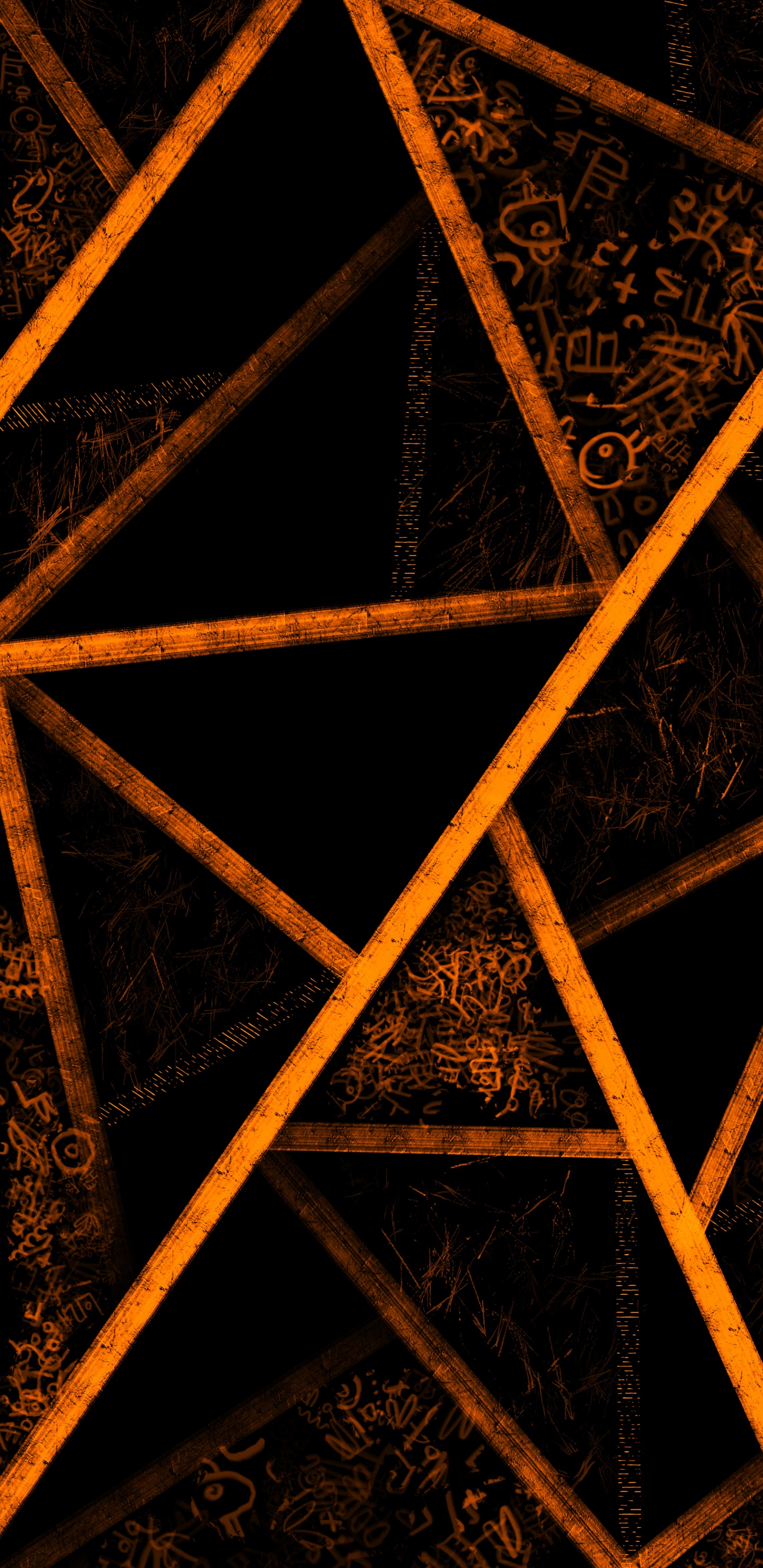 Обои треугольник, математика, геометрия, коричневый цвет, древесина в разрешении 1440x2960