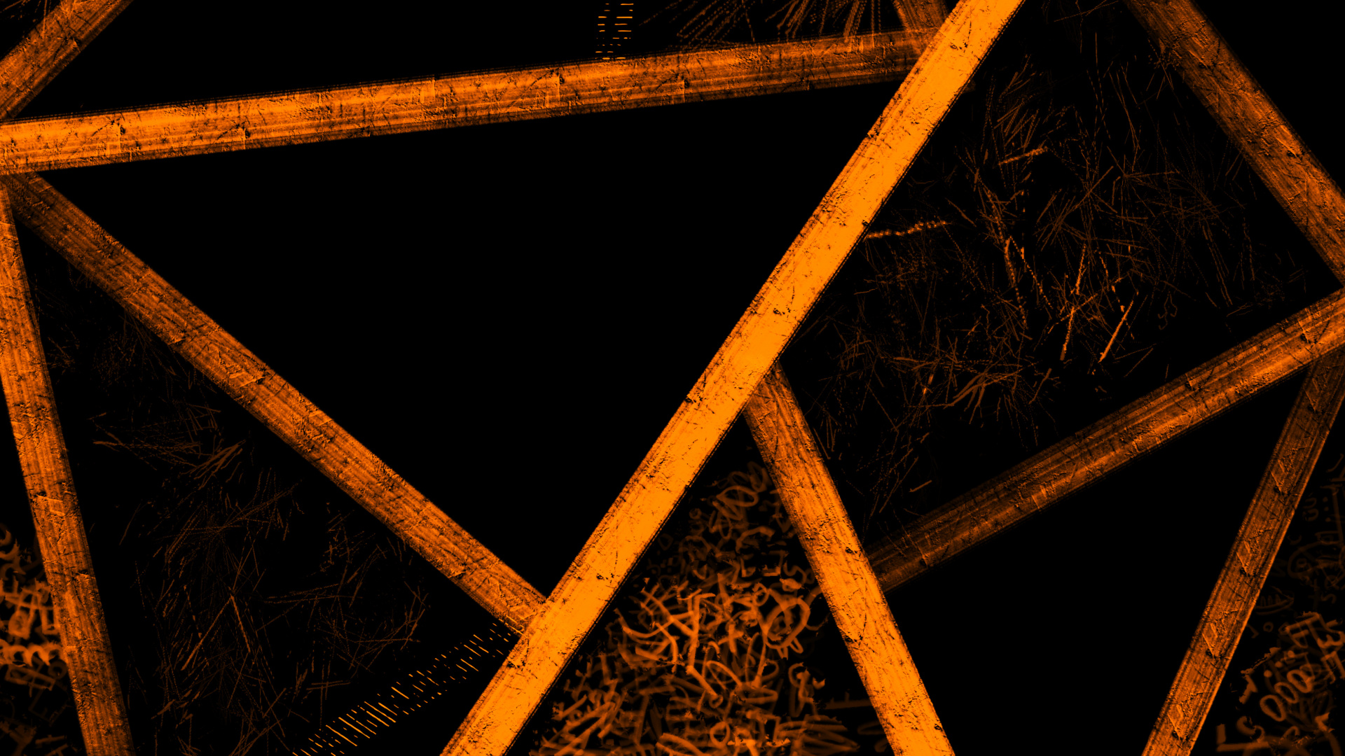 Обои треугольник, математика, геометрия, коричневый цвет, древесина в разрешении 1920x1080