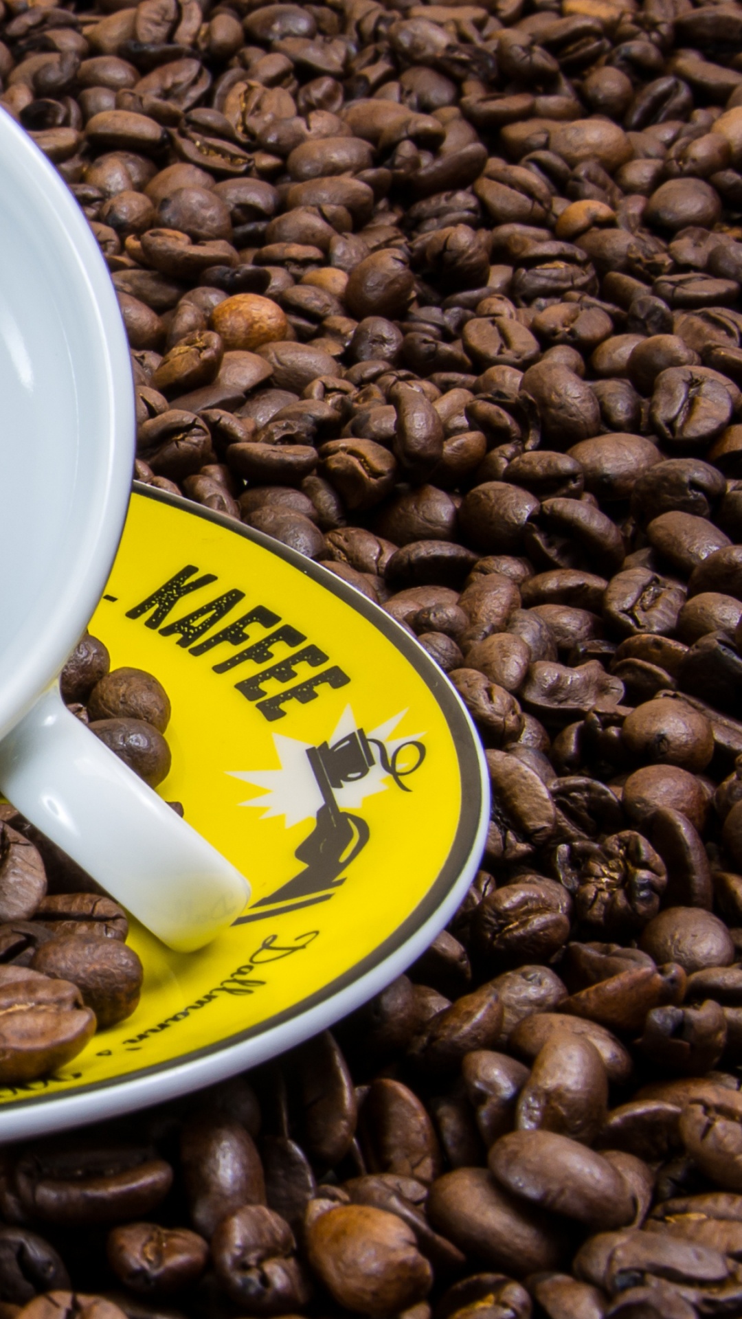 Обои кофейное зерно, кофейная чашка, кофеин, кофейня, чашка в разрешении 1080x1920