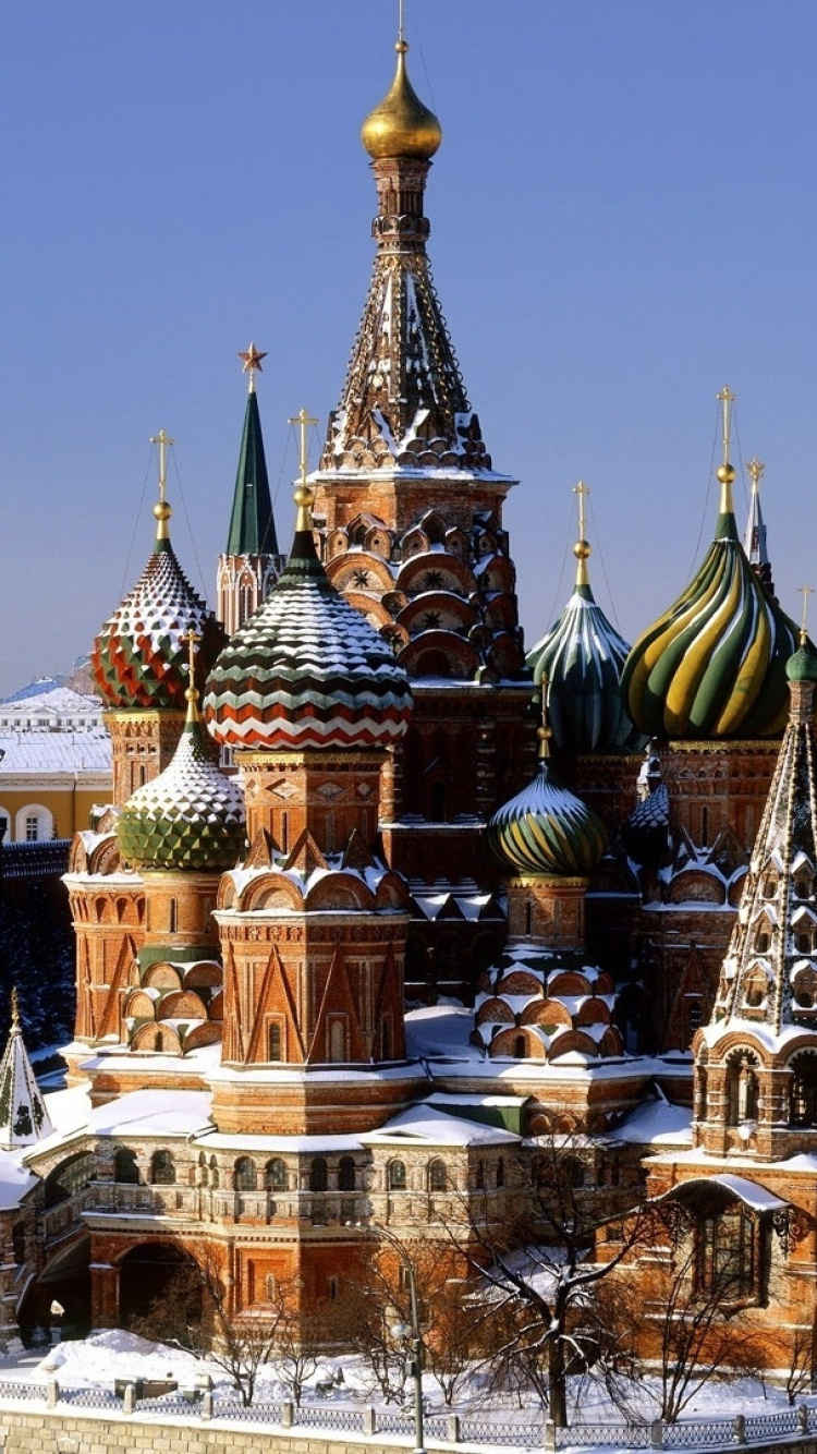 Обои Красная площадь, ориентир, историческое место, достопримечательность, город в разрешении 750x1334