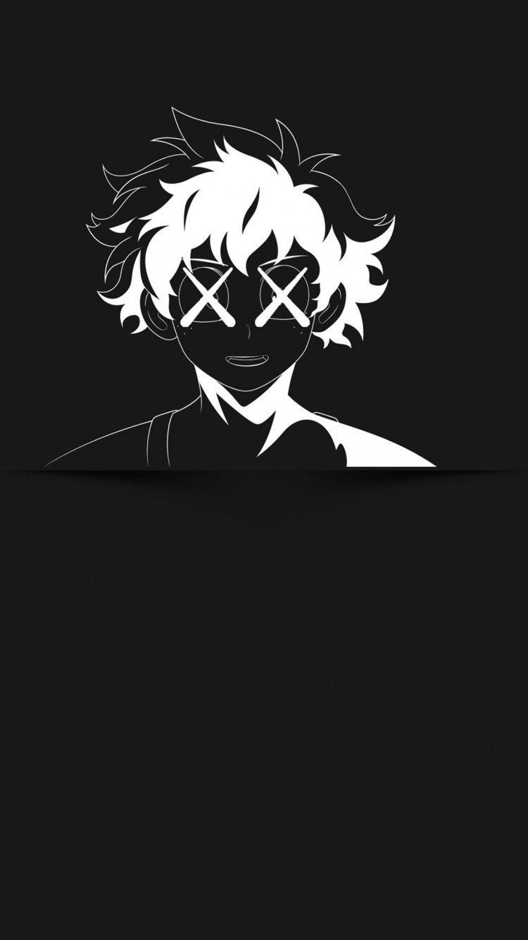 Обои графический дизайн, черный и белый, лого, жест, арт в разрешении 750x1334