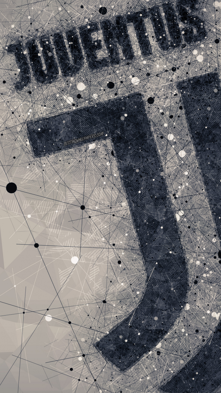 Обои Ювентус ФК, текст, линия, иллюстрация, монохромный в разрешении 750x1334