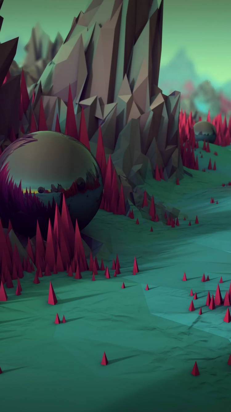 Обои дерево, графика, пейзаж, экологическое искусство, иллюстрация в разрешении 750x1334