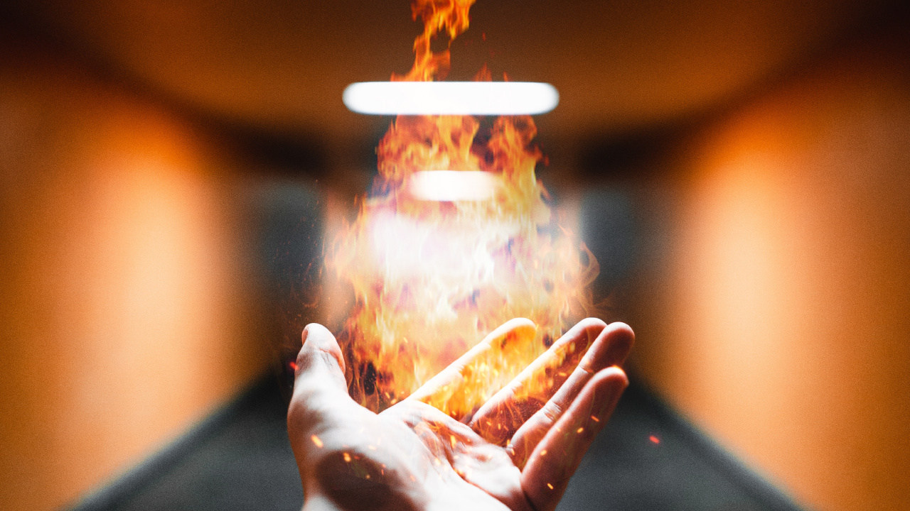 Обои свет, освещение, тепло, масляная Лампа, пламя в разрешении 1280x720