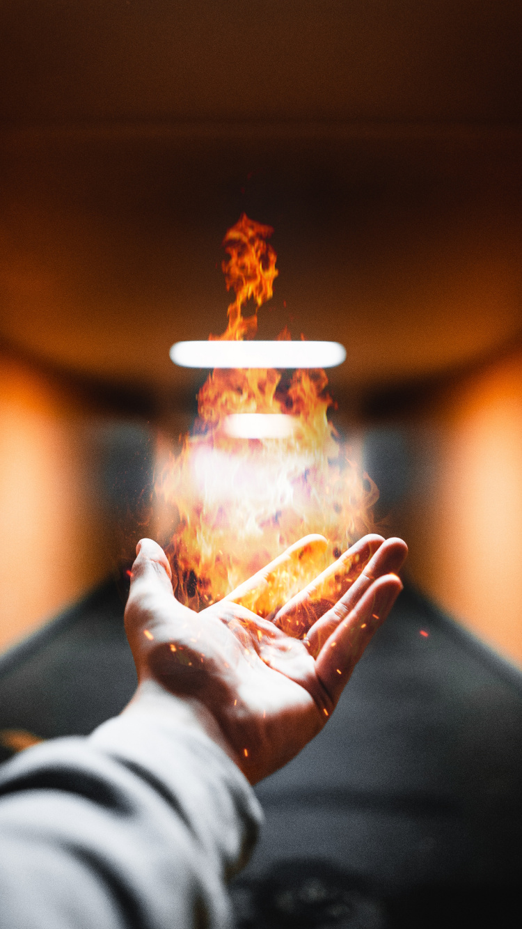 Обои свет, освещение, тепло, масляная Лампа, пламя в разрешении 750x1334