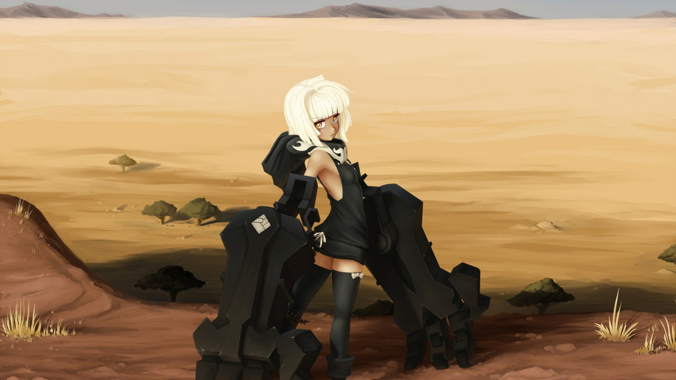 Обои эолийские рельефы, сахара, эрг, авантюра, девушка в разрешении 1366x768