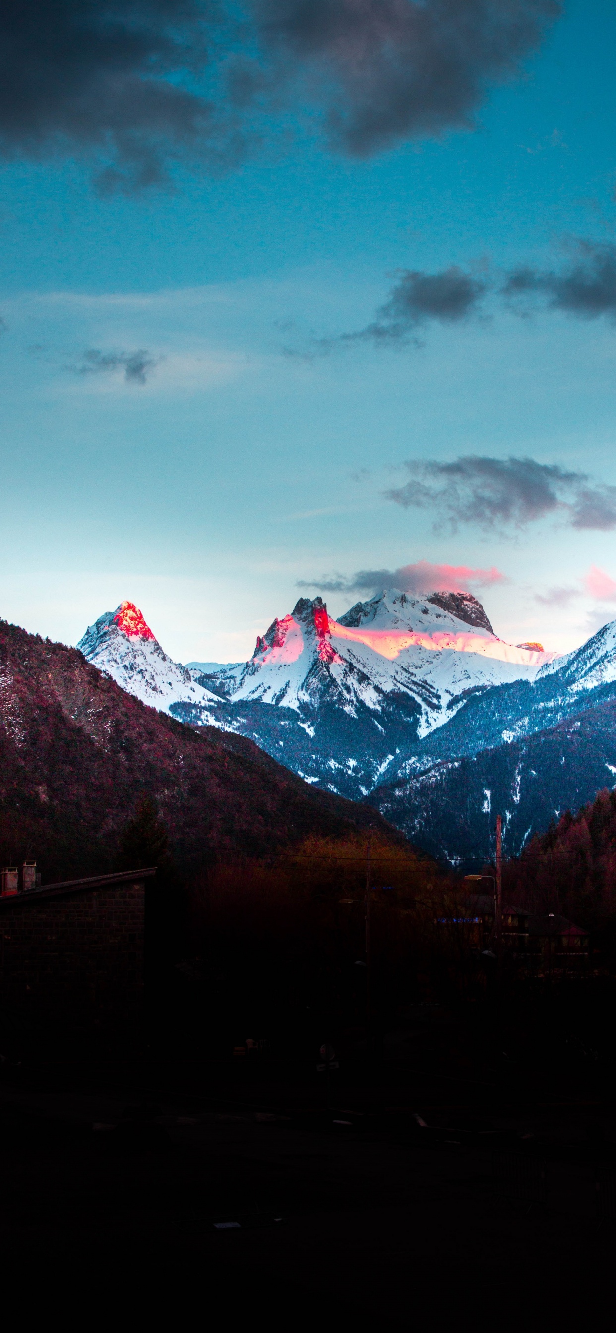 Обои пейзажи гор, Альпы, природа, мех, атмосфера в разрешении 1242x2688